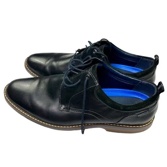 Nunn Bush shoes Circuit plain toe Oxford black leather 14M