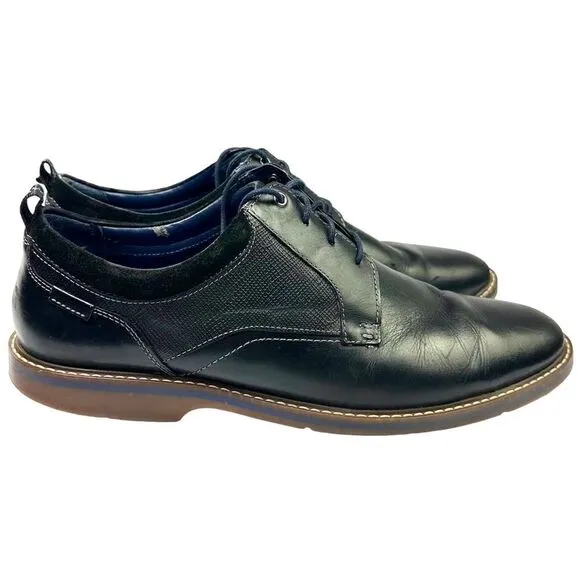 Nunn Bush shoes Circuit plain toe Oxford black leather 14M