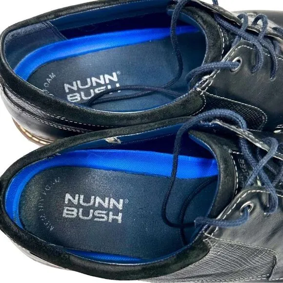 Nunn Bush shoes Circuit plain toe Oxford black leather 14M