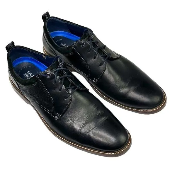 Nunn Bush shoes Circuit plain toe Oxford black leather 14M