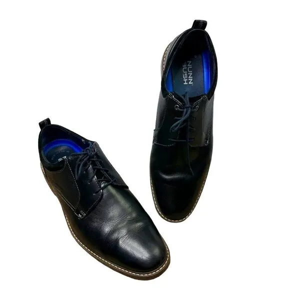 Nunn Bush shoes Circuit plain toe Oxford black leather 14M