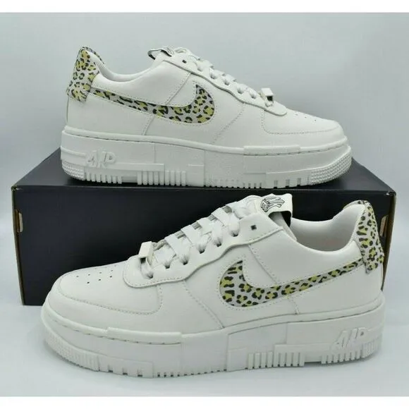 NWB Nike Womens Size 8.5 AF1 Pixel SE Sail Lemon Twist Black Shoes DH9632 101