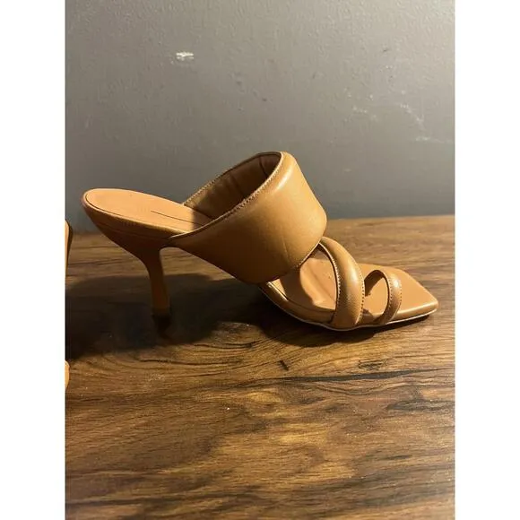 NWB Womens GIA BORGHINI X Pernille Teisbaek BROWN Heel Sandal SZ 36.5 US 6.5