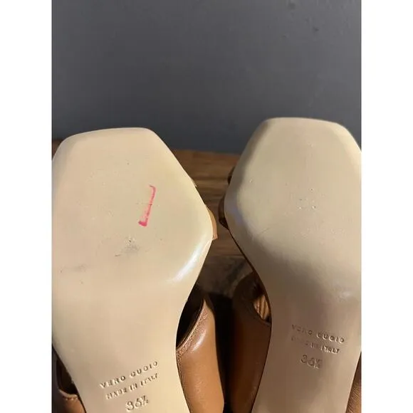 NWB Womens GIA BORGHINI X Pernille Teisbaek BROWN Heel Sandal SZ 36.5 US 6.5