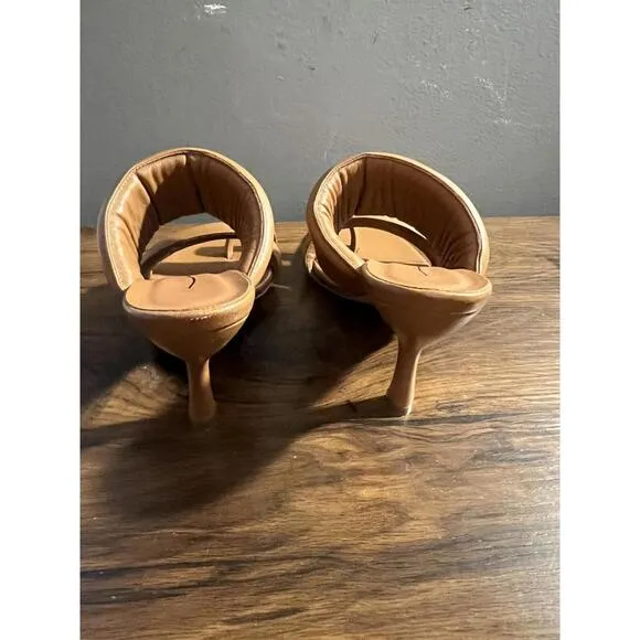 NWB Womens GIA BORGHINI X Pernille Teisbaek BROWN Heel Sandal SZ 36.5 US 6.5