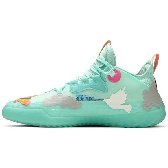 NWB Adidas Women SZ 19 Harden Vol. 5 Futurenatural Clear Mint Crew Yellow Shoes
