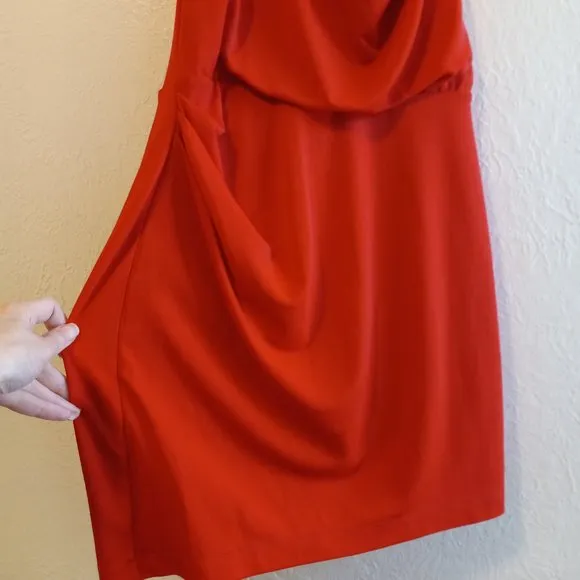 NWOT Drapey Cowl Neck Back Cut Out Dress
