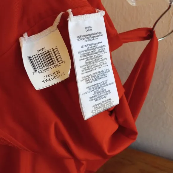 NWOT Drapey Cowl Neck Back Cut Out Dress