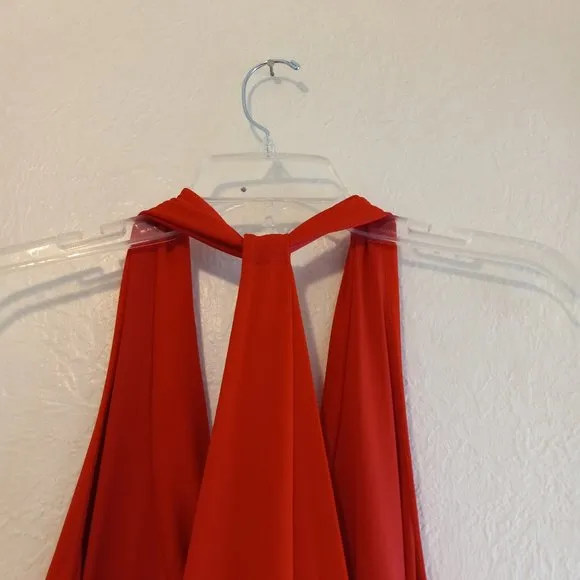 NWOT Drapey Cowl Neck Back Cut Out Dress