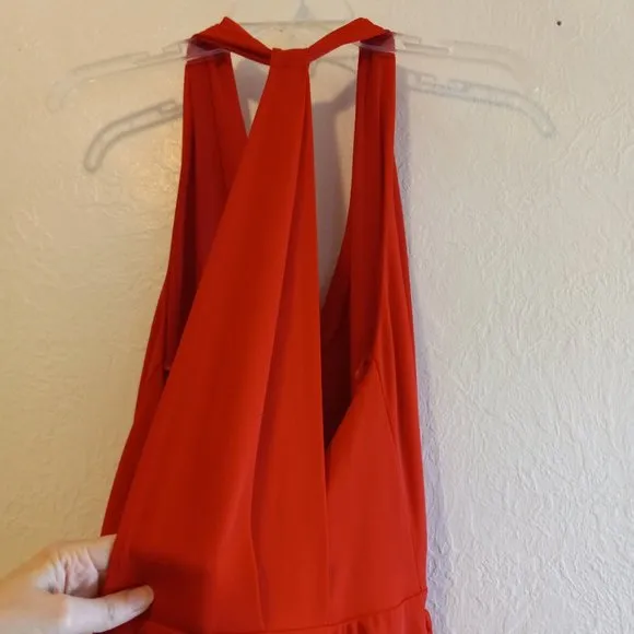 NWOT Drapey Cowl Neck Back Cut Out Dress