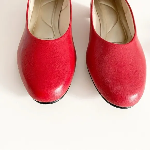 NWOT Hush Puppies Softflex Shoes Red Pumps Kitten Heels Size 13M