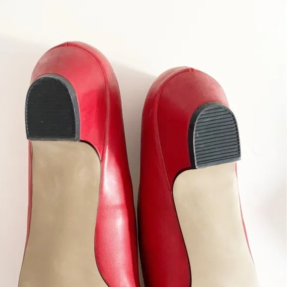 NWOT Hush Puppies Softflex Shoes Red Pumps Kitten Heels Size 13M
