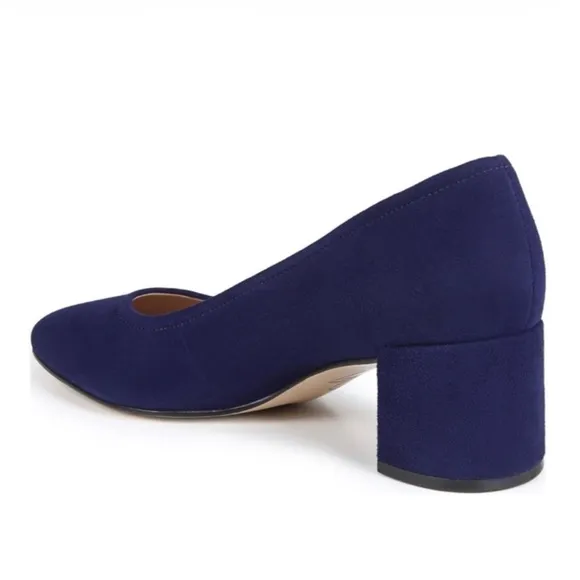 NWOT Naturalizer 27 Edit Rebecca Blue Suede Block Heeled Pumps