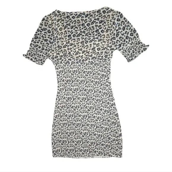 NWOT Revolve MAJORELLE | Lexi Smocked Leopard Mini Dress Size S