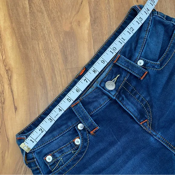 🔥NWOT True Religion Women Bermuda Shorts Big Stitch Buddha Horse Shoes Low Rise