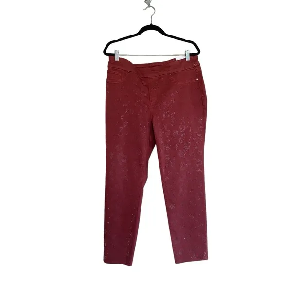 NWT CHICO'S Leopard Sparkle Pull-On Jeggings