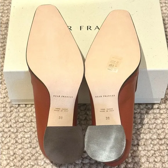 NWT Dear Frances Leather Khai Pumps in Terracotta Size 38 (retail $375)
