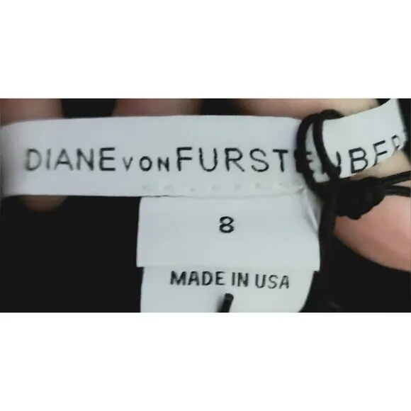 NWT Diane von Furstenberg Black Zarita Lace Dress size US 8
