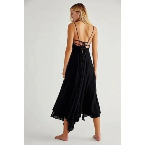 NWT Free People Deep Sea Maxi Dress Black