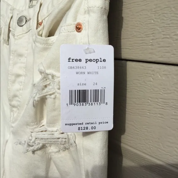 NWT Free People Lacey Stilt White Skinny Jeans