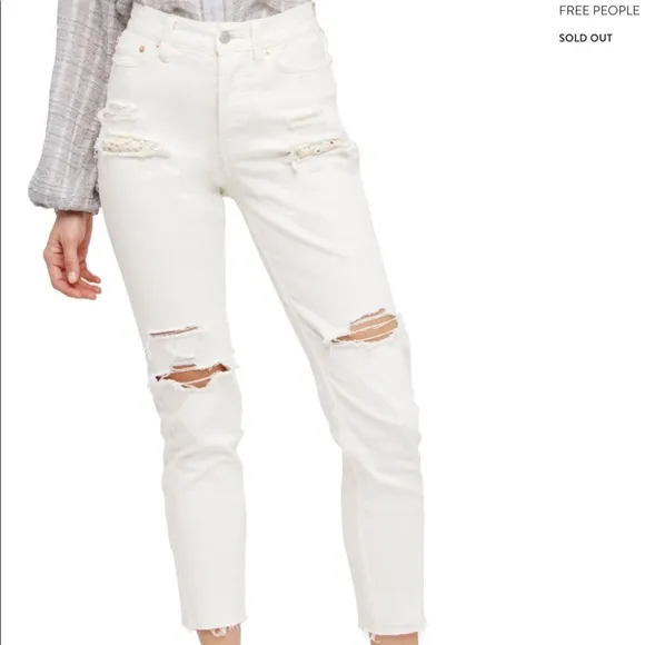 NWT Free People Lacey Stilt White Skinny Jeans