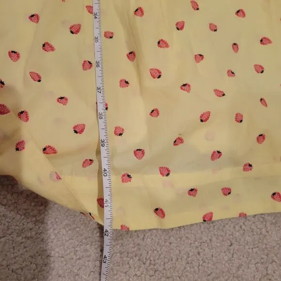NWT Free People Lavender Daze Dress Strawberry Lemon Combo Yellow Midi Sz Large