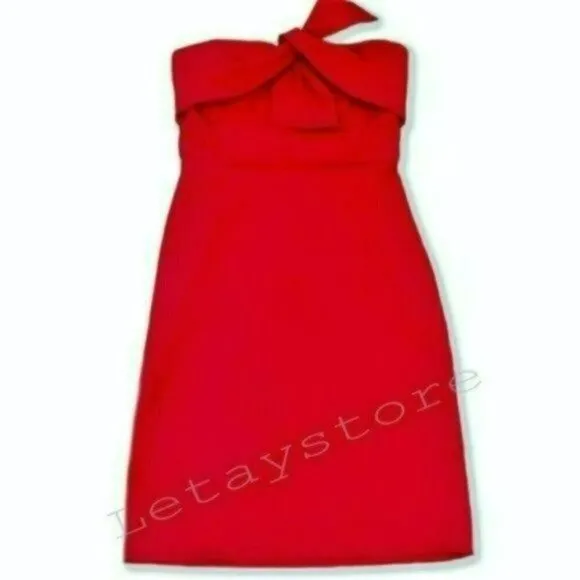 NWT Gorgeous Sam Edelman Bow Strapless Sheath Cocktail Party Mini Dress