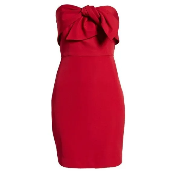 NWT Gorgeous Sam Edelman Bow Strapless Sheath Cocktail Party Mini Dress