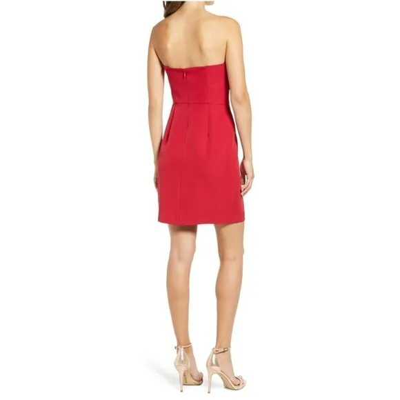 NWT Gorgeous Sam Edelman Bow Strapless Sheath Cocktail Party Mini Dress
