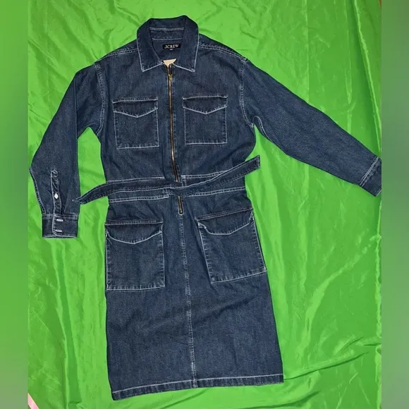 NWT J.Crew Denim Midi Dress size 0