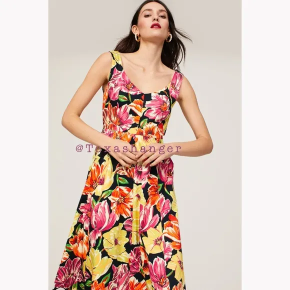 NWT Kate Spade Painted Tulips Grace Dress Size 6