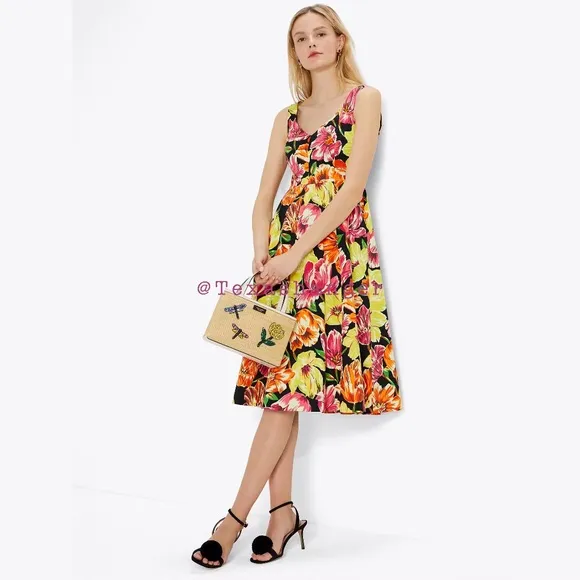 NWT Kate Spade Painted Tulips Grace Dress Size 6