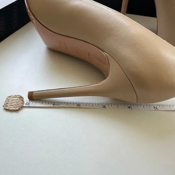 NWT Lita By Ciara Solid Point Toe Womens Sand Leather Pumps Heels Shoes Size 38