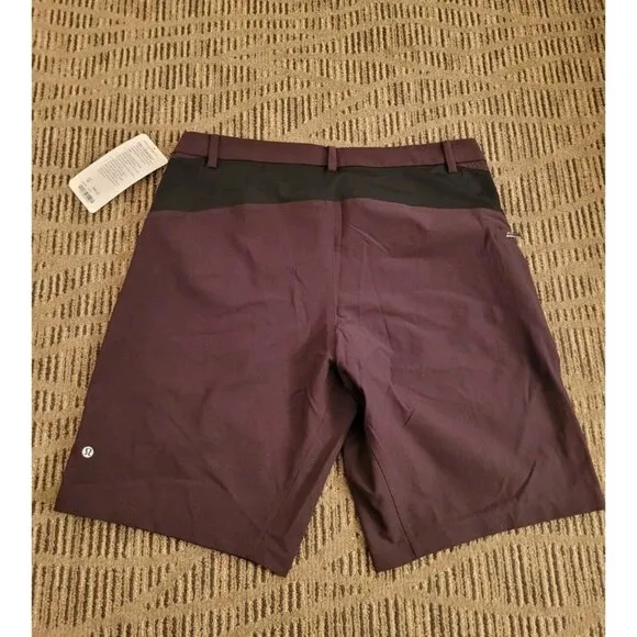 NWT Lululemon Hike 'n Bike Shorts Men's Size 36 Golf Maroon Brown Stretch