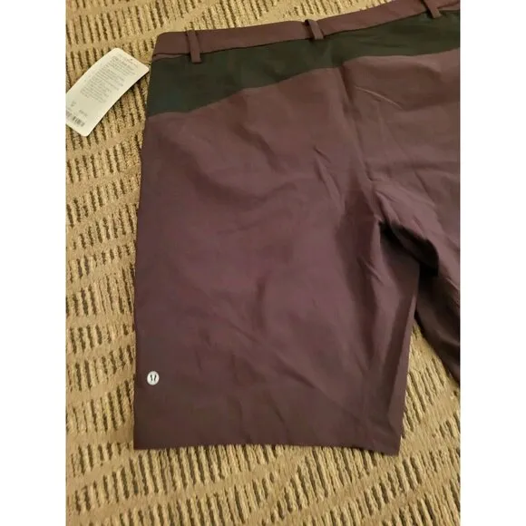 NWT Lululemon Hike 'n Bike Shorts Men's Size 36 Golf Maroon Brown Stretch