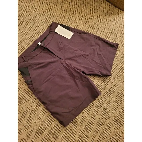 NWT Lululemon Hike 'n Bike Shorts Men's Size 36 Golf Maroon Brown Stretch