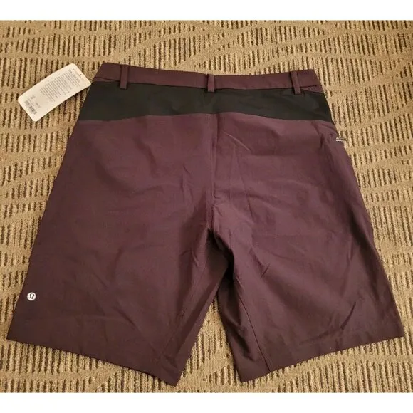 NWT Lululemon Hike 'n Bike Shorts Men's Size 36 Golf Maroon Brown Stretch