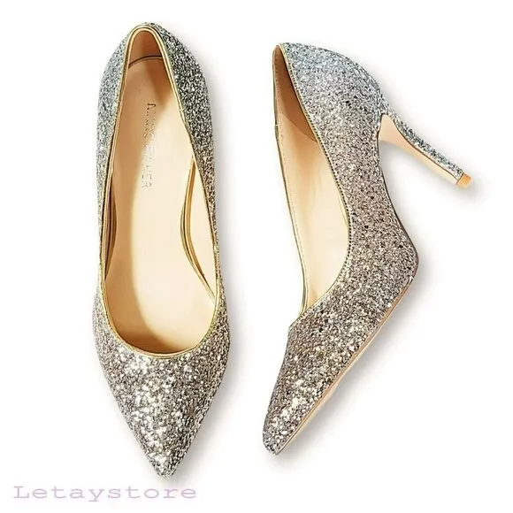NWT Marc Fisher Ombre Glitter Embellished Cocktail Party High Heels Pumps