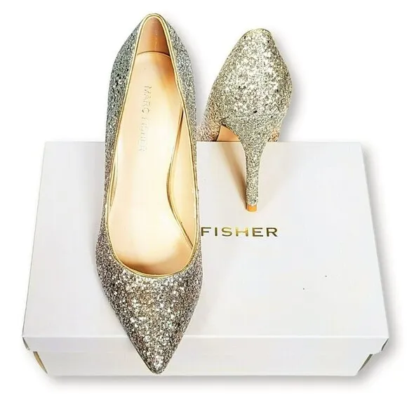 NWT Marc Fisher Ombre Glitter Embellished Cocktail Party High Heels Pumps