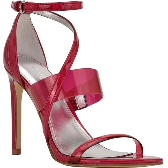 NWT Pink Shimmer Heeled Sandal Gorgeous Poppin Pink 🩷 Strappy Sandals
