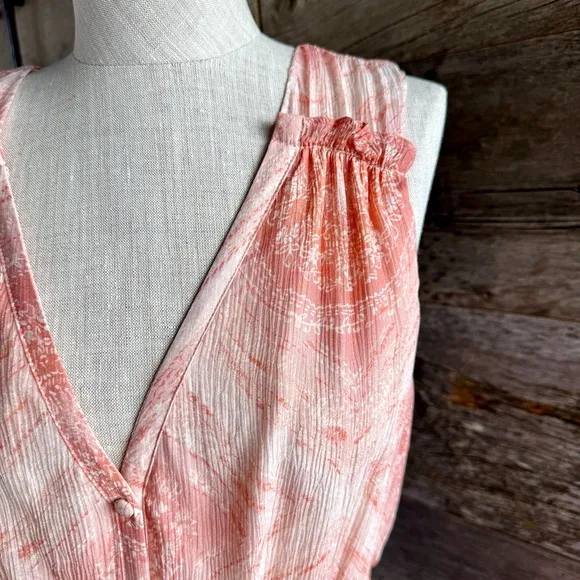 NWT Ramy Brook Poppy Printed Silk Blend Maxi Dress Goddess Flowy Feminine Rose S