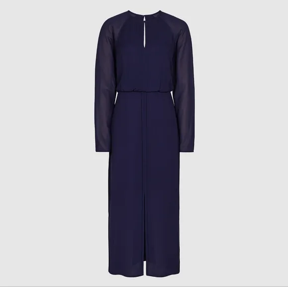 NWT REISS | Mylee Midi Chiffon Dress