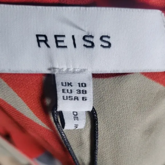 NWT REISS Theo-Linear Floral Shirt Dress Size 6