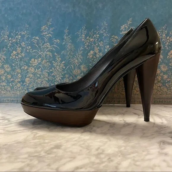 NWT - Stuart Weitzman Patent Platform Pumps