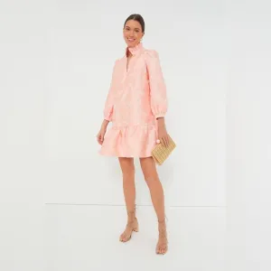 NWT Tuckernuck Bellini Fil Coupé Palmerston Dress M Pink Ruffle Mini Retail $228