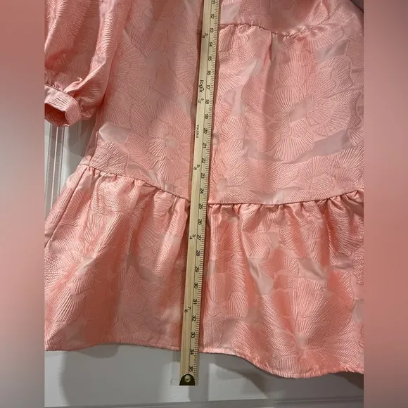 NWT Tuckernuck Bellini Fil Coupé Palmerston Dress M Pink Ruffle Mini Retail $228