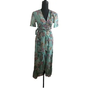 NWT Women's RAGA Floral Print Maxi Dress Size XS Blue