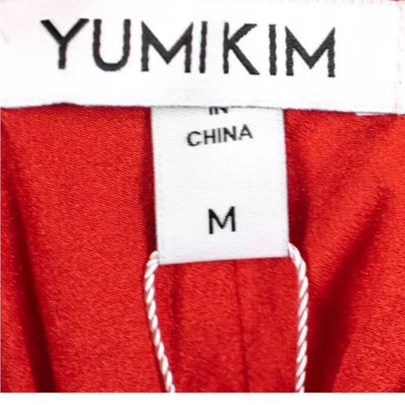 NWT Yumi Kim Red Wrap Midi Dress - Ruffle Open Back Cocktail Dress - Size M