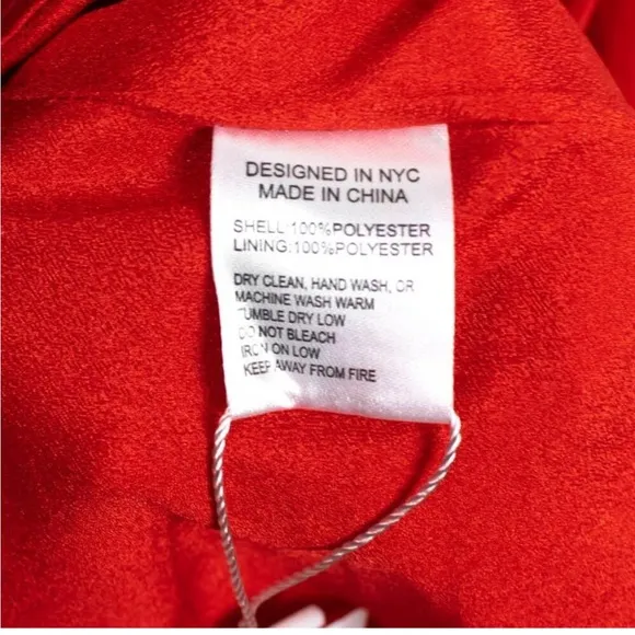 NWT Yumi Kim Red Wrap Midi Dress - Ruffle Open Back Cocktail Dress - Size M