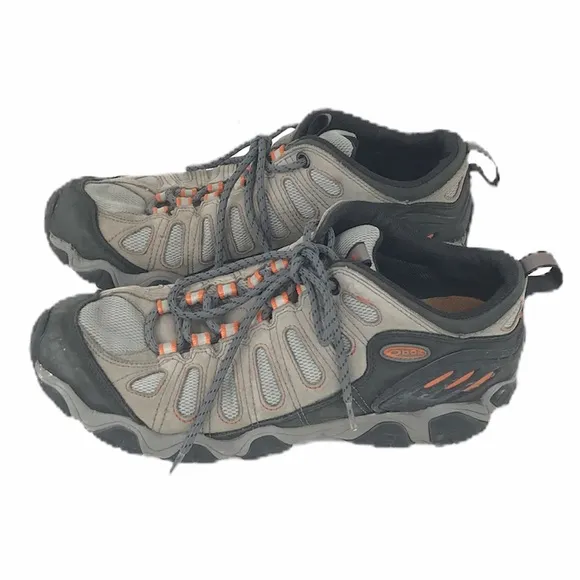 Oboz Sawtooth Low Hiking Shoes Tan Gray Size 10